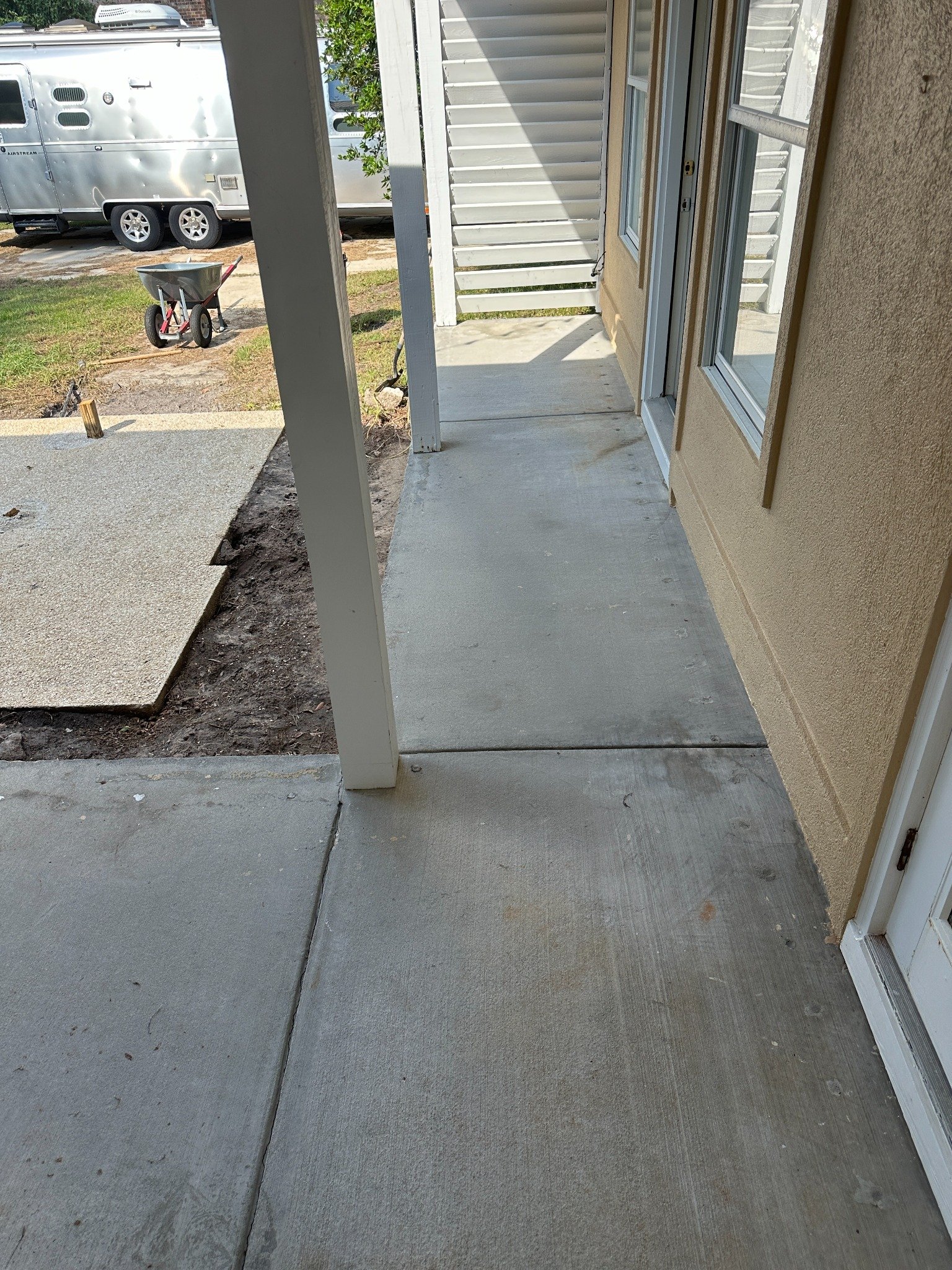 Concrete after cleaning