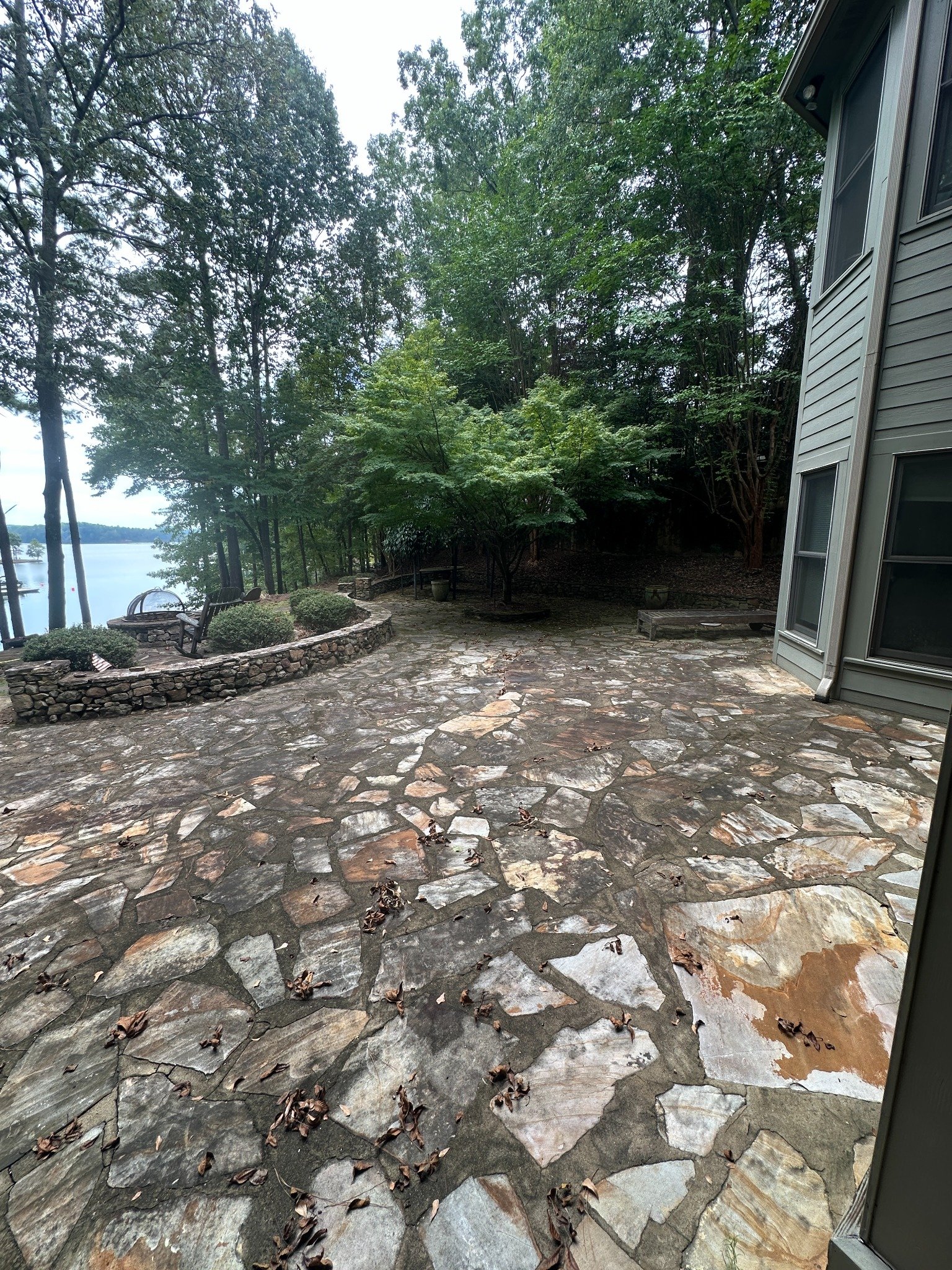 Courtyard before cleaning