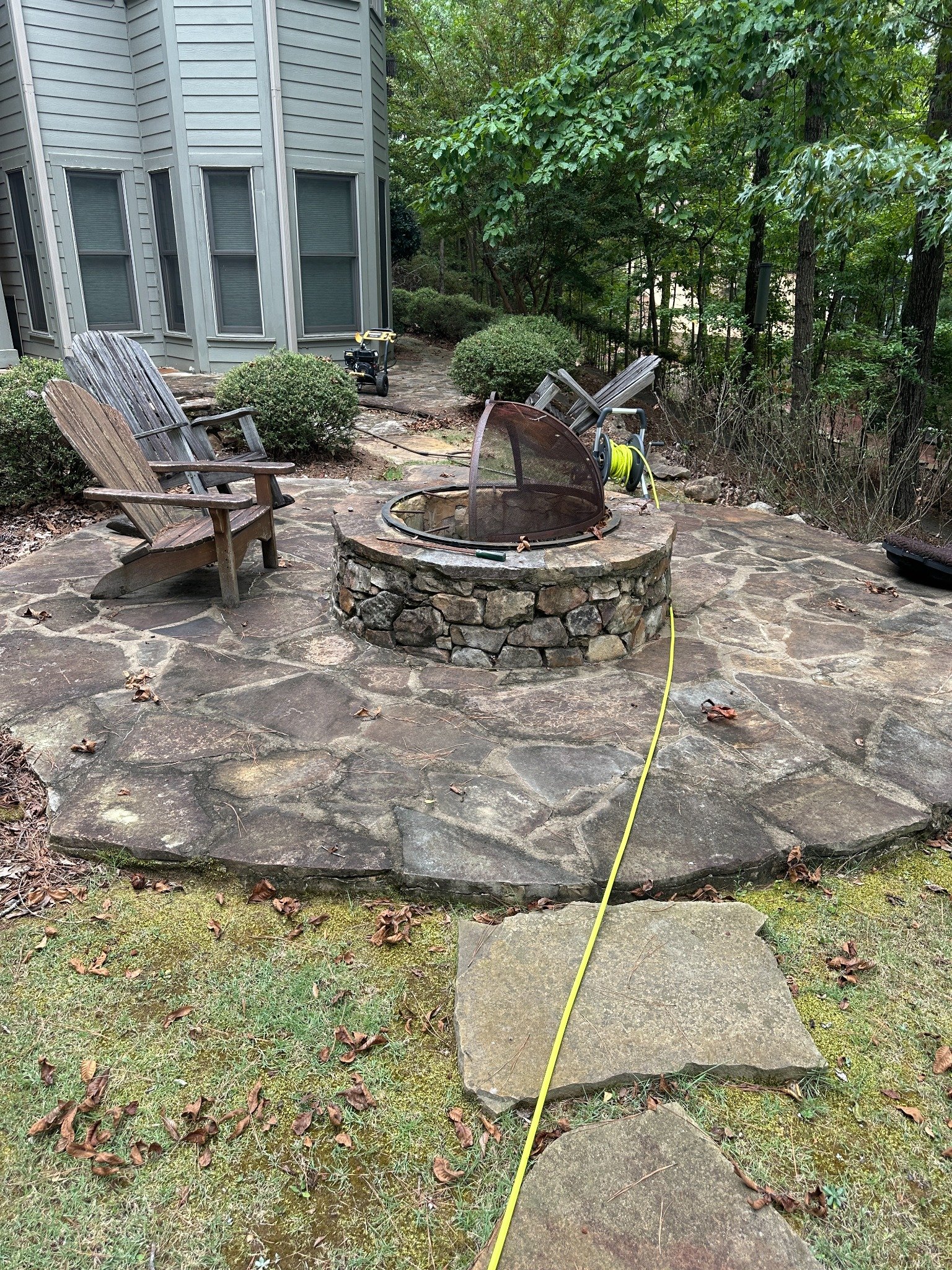 Firepit before cleaning