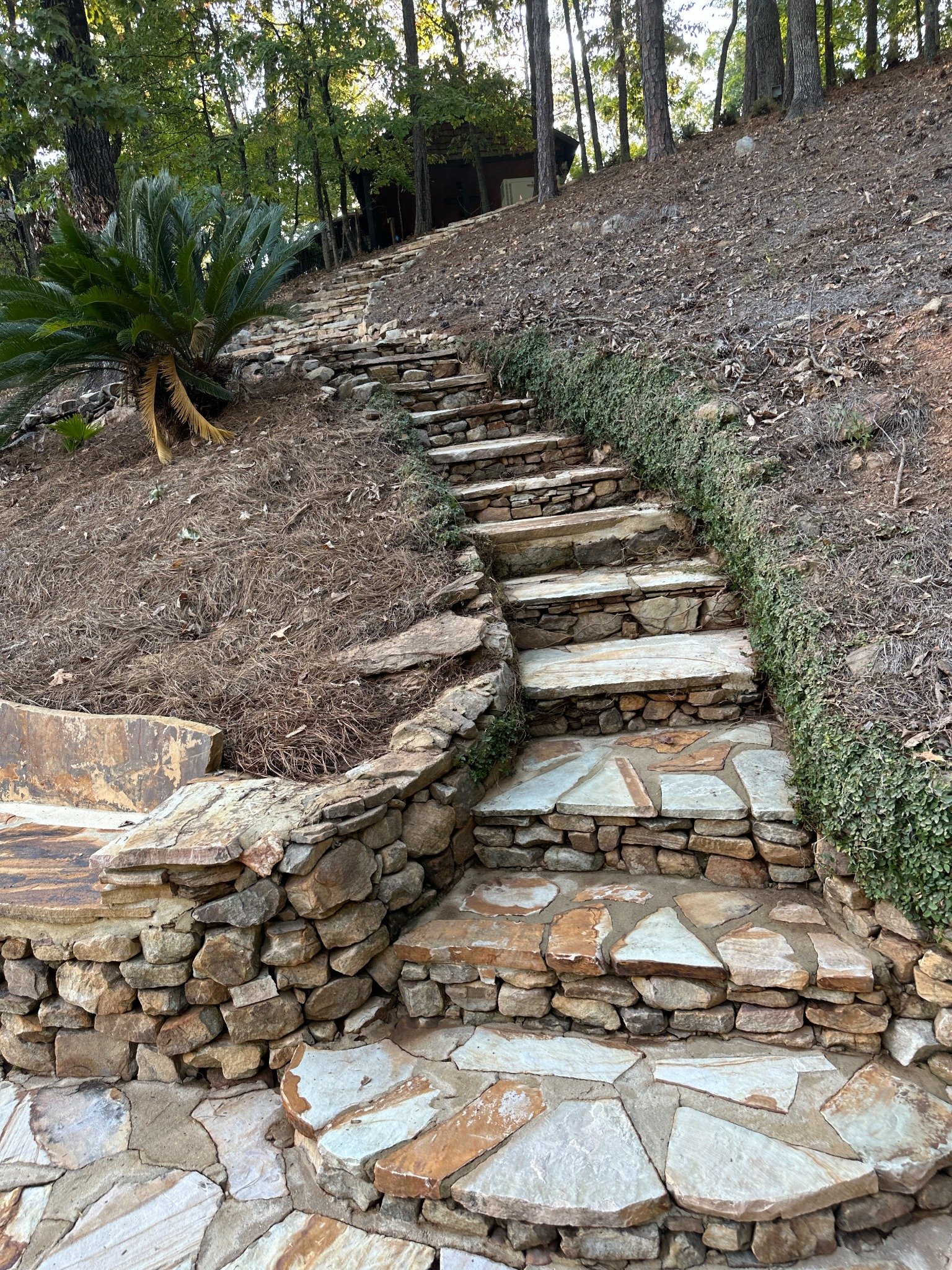 Left stairs after cleaning
