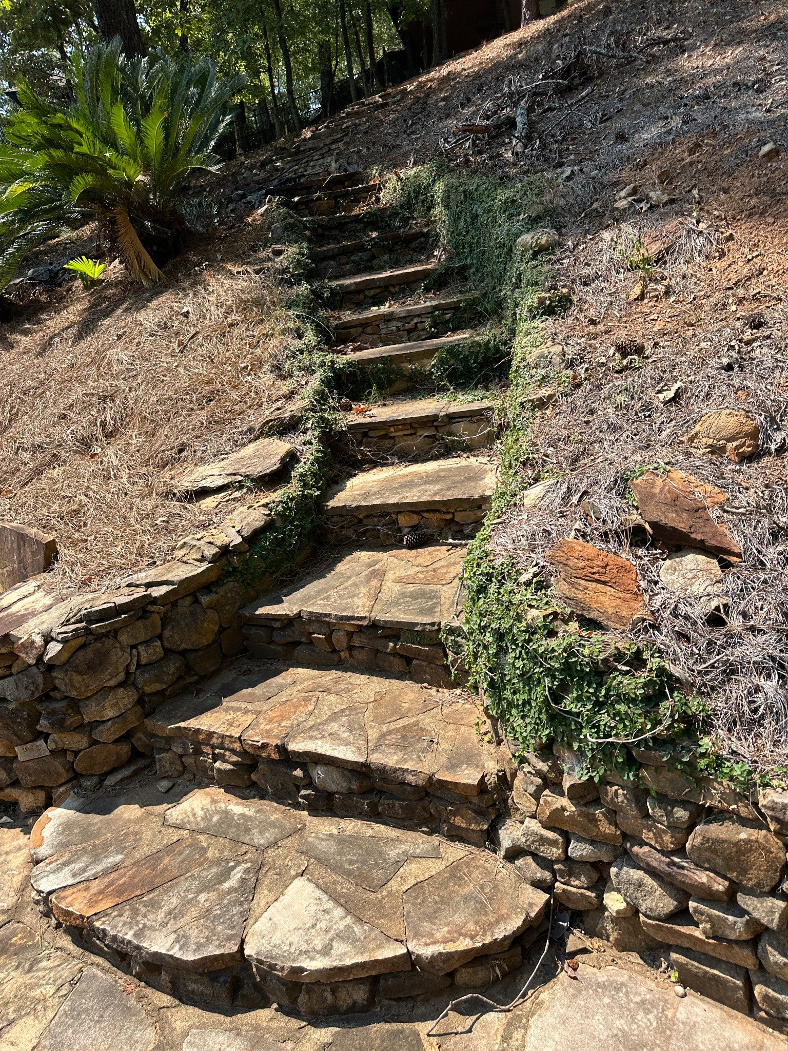 Left stairs before cleaning