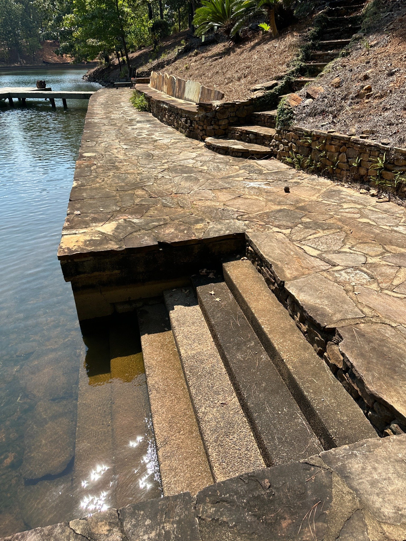 Left waterfront before cleaning